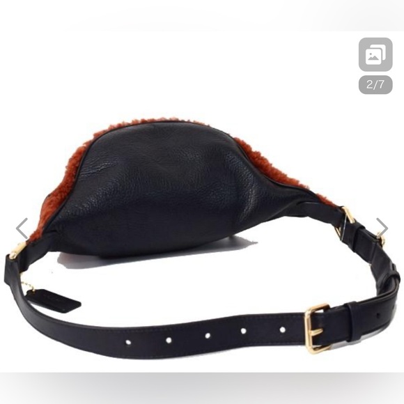 coach shearling belt bag